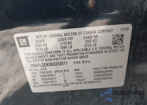 2016 GMC Terrain Sle-1 from USA, damaged, VIN 2GKFLSEK0G6202611